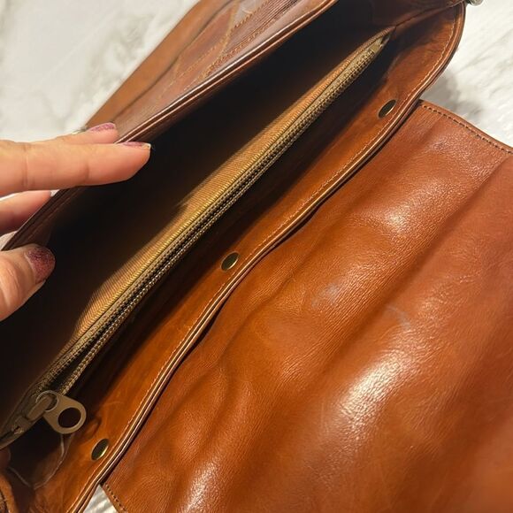 Justin boots leather patchwork brown shoulder crossybody purse rodeo western - Picture 12 of 14